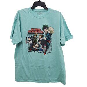 Funimation‎ | My Hero Academia Aqua Class 1-A Anime Cast Tee Unisex Men's Size L